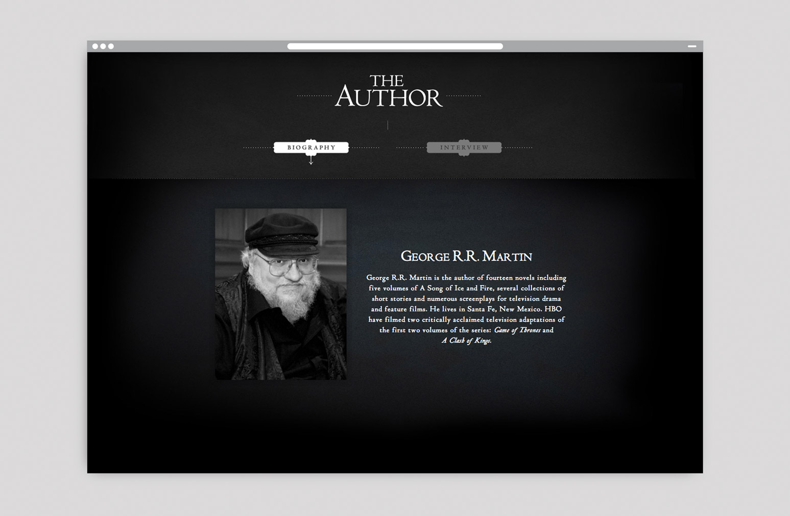 George R.R. Martin  Website of author George R.R. Martin